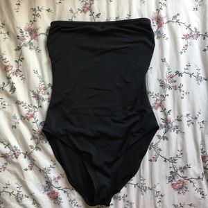 ASOS once piece strapless swimsuit